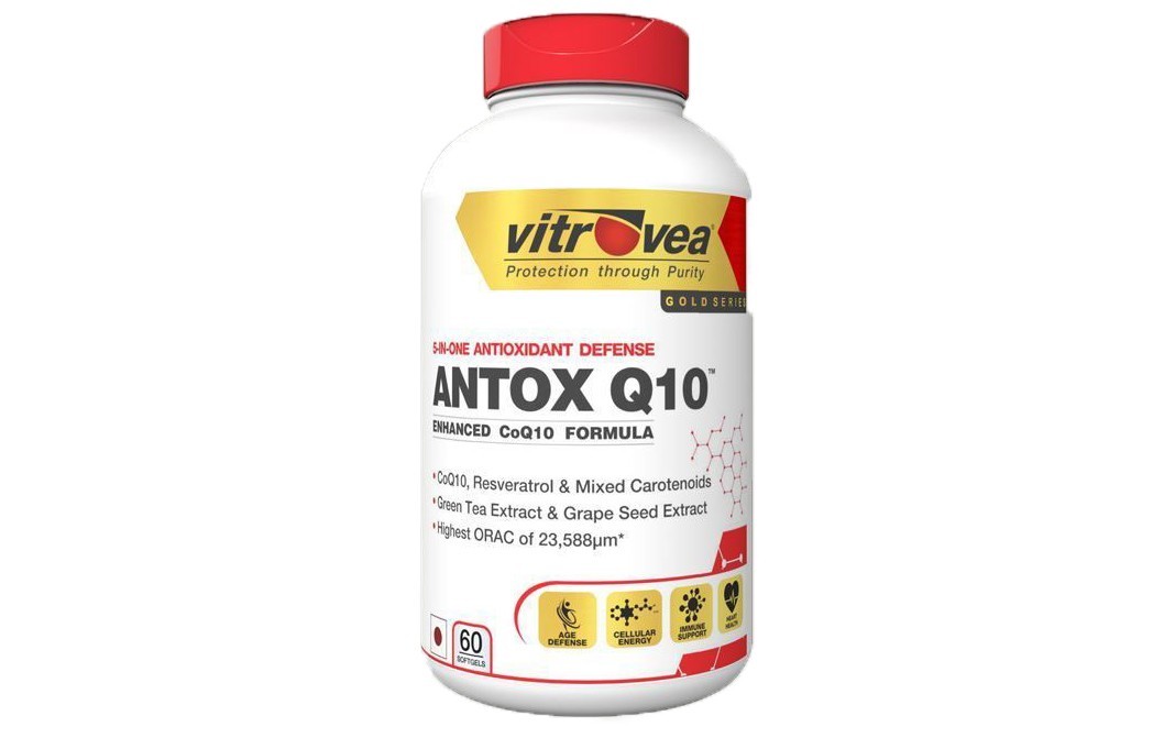 Vitrovea Antox Q10 Enhanced CoQ10 Formula   Plastic Bottle  60 pcs